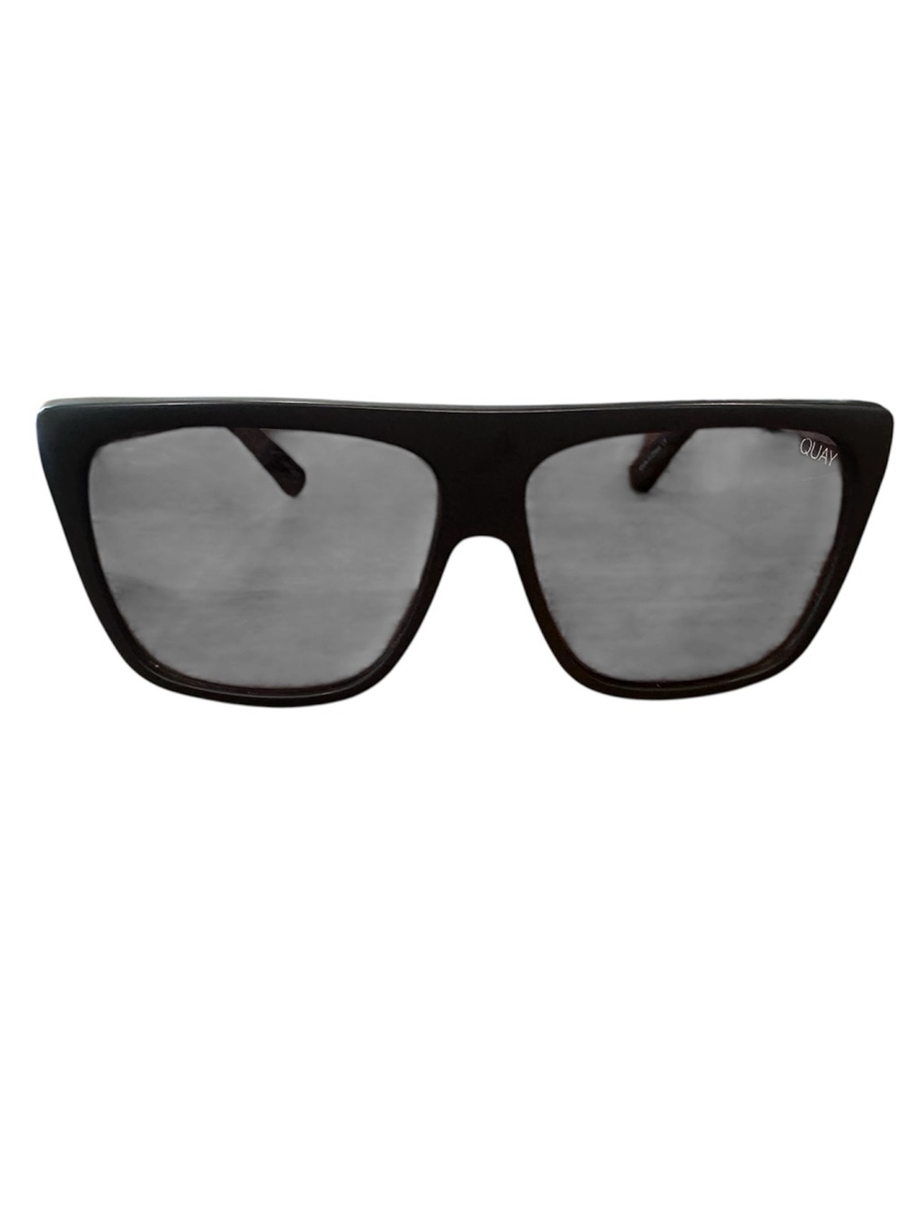 Quay Oversized Rectangular Sunglasses in Black